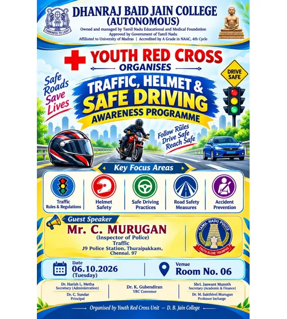 Youth Red Cross - Traffic, Helmet and Safe Driving Awareness Programme, 6 October 2026