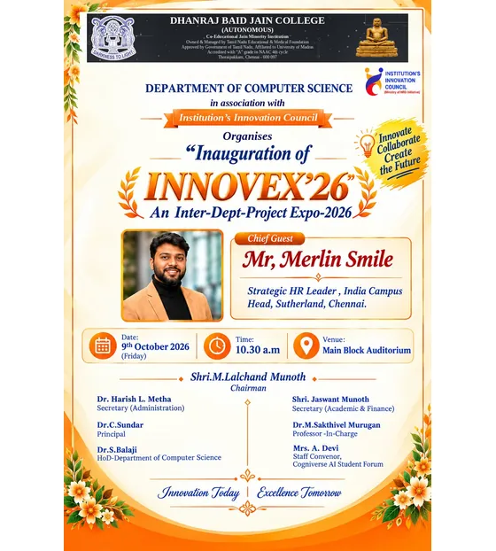 Department of Computer Science and IIC - Inauguration of Innovex'26, 9 October 2026